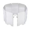 Gas Stove Wind Shield; Sturdy Outdoor Aluminum Alloy 9 Plates Barbecue Windproof Screen; Cooker Guard Cover; Outdoor Camping Protection Accessory