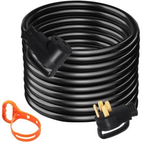 VEVOR 25Ft 50 Amp RV Extension Cord Durable Premium Power Cord RV 26.5mm Wire Diameter Extension Cord Copper Wire RV Cord Power Supply Cable for Trail