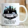 1pc, Adventure Coffee Mug for Hikers Campers Adventurer Gift with Inspirational Quotes Coffee Cup for Travelers