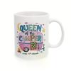 Camping Lover Mug Queen of The Camper Gift for Her Retro RV Coffee Tea Cup, 11oz Mug, Discover The Perfect Blend of