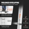 VEVOR Telescoping Ladder, 15 FT Aluminum One-button Retraction Collapsible Extension Ladder, 400 LBS Capacity with Non-slip Feet