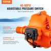 VEVOR Water Diaphragm Pump, 110V AC, 3.3 GPM Flow, 45 PSI Rated Pressure (40-80 PSI Adjustable)