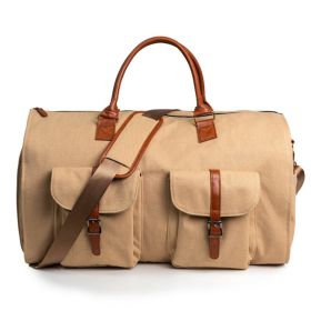 Portable Folding Outdoor Multifunctional Luggage Bag (Option: Dark Brown-56cmÃ—33cmÃ—32cm)