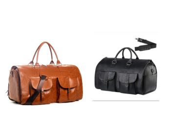 Portable Folding Outdoor Multifunctional Luggage Bag (Option: Black Brown-56cmÃ—33cmÃ—32cm)