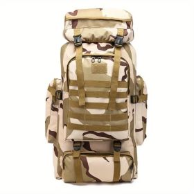 21.13 Gallon Tactical Camo Backpack - Water-resistant, lightweight, high-capacity outdoor travel and hiking gear with adjustable shoulder straps (Color: Plateau camouflage)