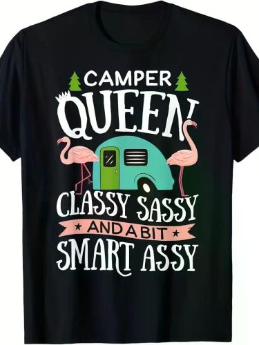 Camper Classy Sassy Smart Funny Women Girls Camping RV T-Shirt
