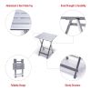 SUNNYFEEL Folding Camping Table - Lightweight Aluminum Portable Picnic Table, 18.5x18.5x24.5 Inch for Cooking, Beach, Hiking, Travel, Fishing, BBQ